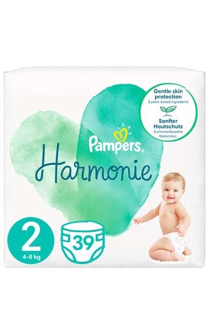 Подгузники Pampers Harmonie Mini Размер 2 (4-8 кг), 39 шт