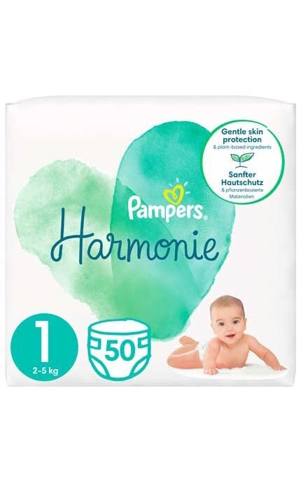 Подгузники детские Pampers Harmonie Newborn размер 1 2-5 кг 50 шт