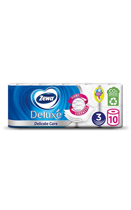 Туалетная бумага Zewa Deluxe Белая трехслойная 10 шт