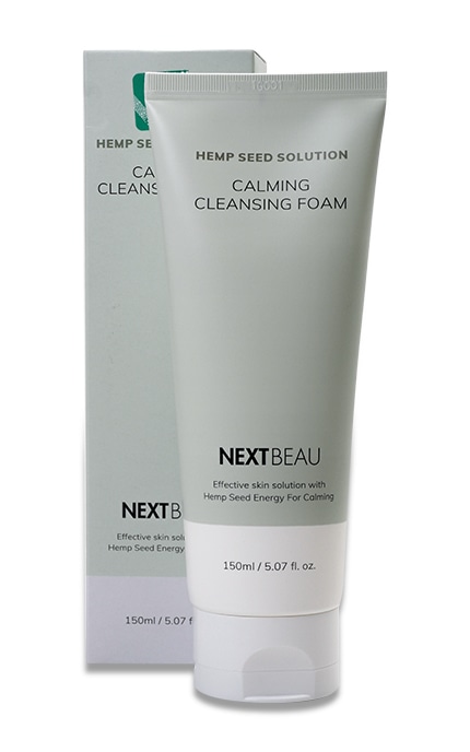 NEXTBEAU-Пенка для умывания успокаивающая Nextbeau Hemp seed 150 мл-8809696981127