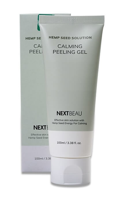 NEXTBEAU-Гель-пилинг для лица успокаивающий Nextbeau Hemp seed 100 мл-8809696981134