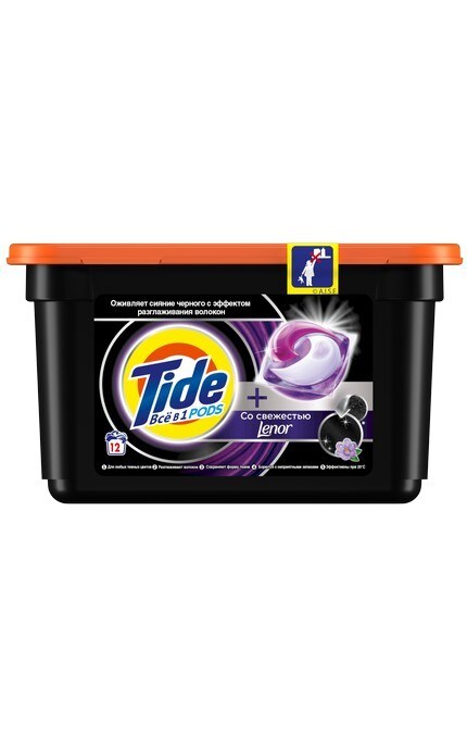 TIDE-Капсулы для стирки черных вещей Tide Все в 1 Свежесть Lenor 12 шт-8006540405352