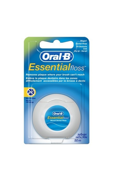 Зубная нить Oral-B Essential floss Waxed мятная 50 м