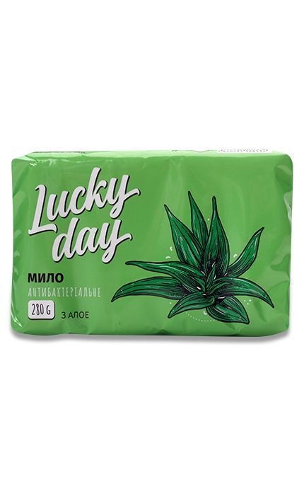 LUCKY DAY-Мыло антибактериальное Lacky Day с алоэ 280 г-4820195508534