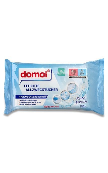 DOMOL-Салфетки для уборки влажные мультифункциональные для дома Domol Fresh 50 шт-4305615777139