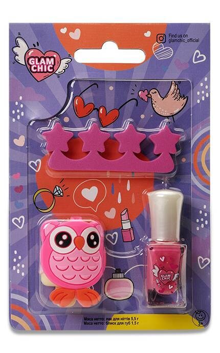 GLAM CHIC-Детский набор Glam Chic Мой Маникюр Лак для ногтей, 5,5 г++Сепаратор для педикюра-4820018032222