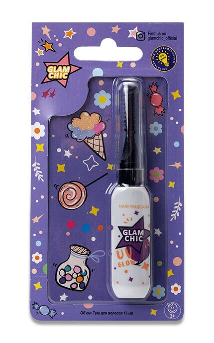 GLAM CHIC-Тушь красящая для волос Glam Chic, цвет фиолетовый, 15 мл-4820018032901
