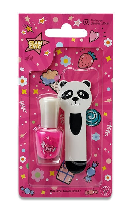 GLAM CHIC-Набір для дівчат Glam Chic Мій Манікюр Лак для нігтів на водній основі, 6 г+Пилочка для полірування нігтів-4820018032130