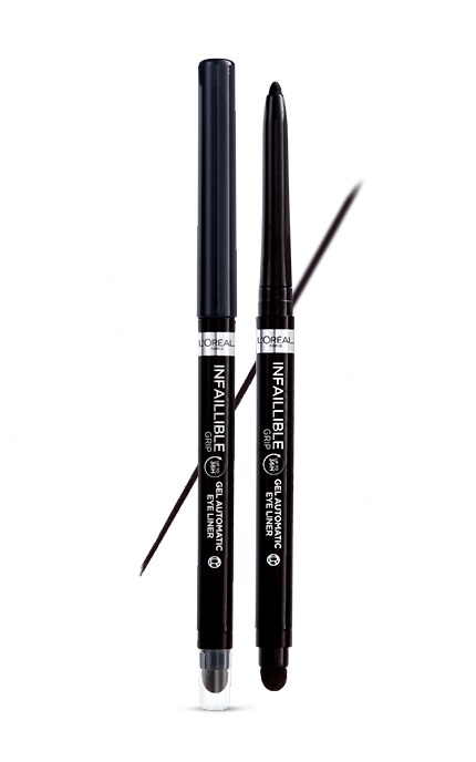 L'OREAL PARIS-Карандаш водостойкий для век L`Oreal Paris Infaillible Grip Liner гелевый тон 001 Intence black 032 г-3600524026639