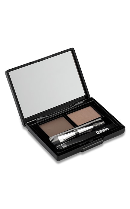 PUPA-Набор для бровей Pupa Eyebrow Design Set Цветная пудра+Фиксирующий воск, тон 002, 1,1 г-8011607220380