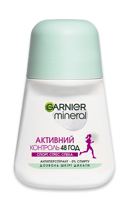 Дезодорант шариковый женский Garnier Mineral Активный Контроль Спорт Стресс 48 часов Нон стоп 50 мл