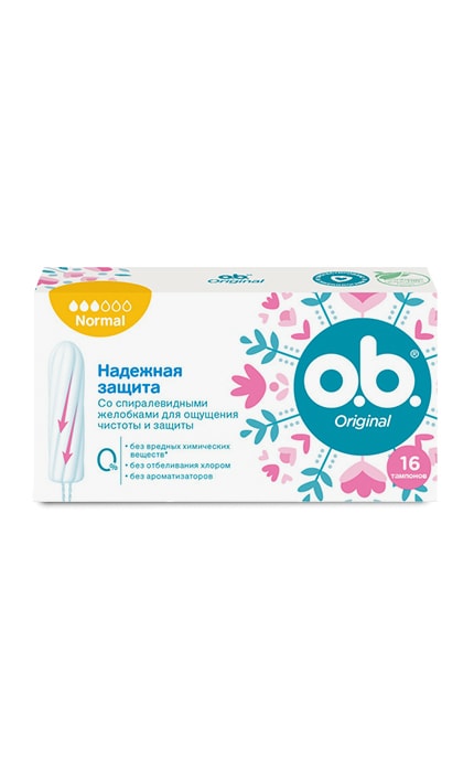 Тампоны женские гигиенические o.b. Original Normal 16 шт