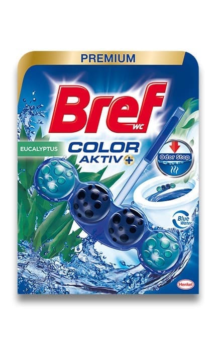 Блок гигиенический для унитаза Bref Blue Aktiv Эвкалипт 50 г
