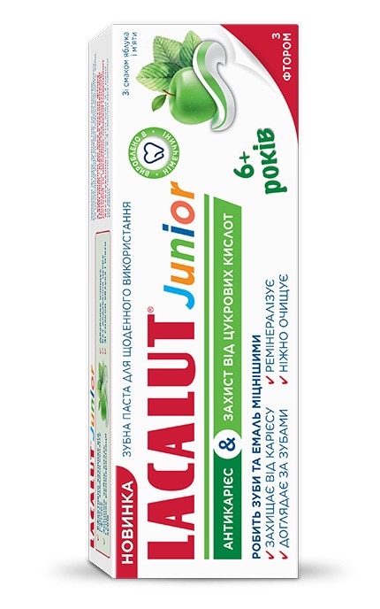 LACALUT-Детская зубная паста Lacalut Junior Антикариес и Защита от сахарных кислот, от 6 лет-1367735