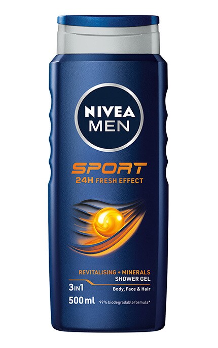 Гель для душа Nivea Men Sport 3 в 1 для тела, лица и волос 500 мл