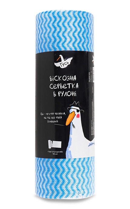 --Серветка віскозна в рулоні Гусь 1 шт -9210000072568