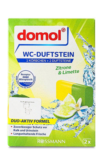 DOMOL-Засіб для дезінфекції унітазу з корзинкою Domol лимон 80 г-4305615187402