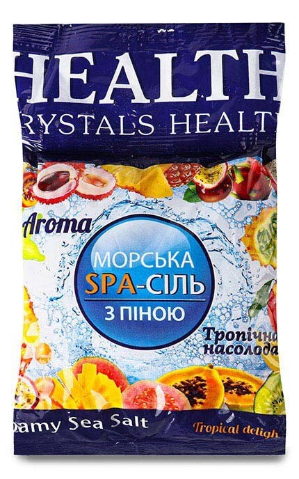 Соль морская с пеной Crystals Health Aroma Тропическое наслаждение 600 г