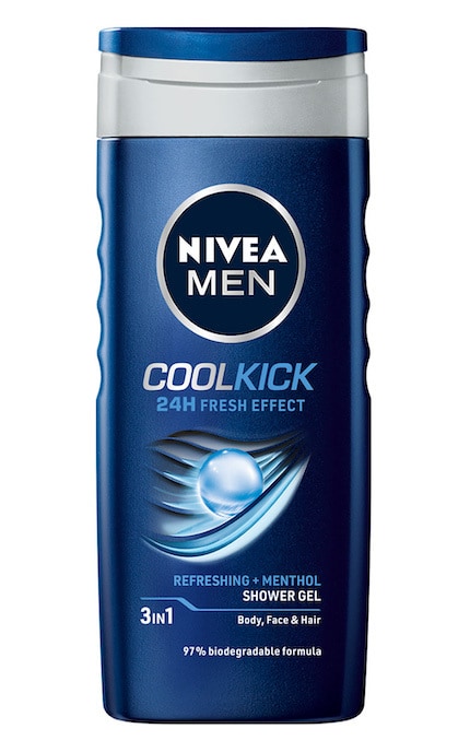 Гель для душа Nivea Men Cool Kick для тела, лица и волос 250 мл 