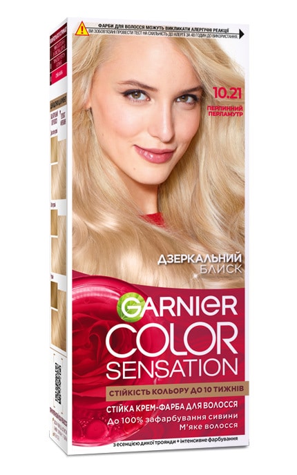 COLOR SENSATION-Крем-краска для волос устойчивая Garnier Color Sensation оттенок 10.21 жемчужный перламутр 1 шт-3600541339446