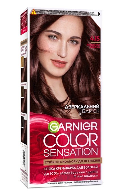 COLOR SENSATION-Крем-краска для волос устойчивая Garnier Color Sensation оттенок 4.15 ледяной каштан 1 шт-3600541135819