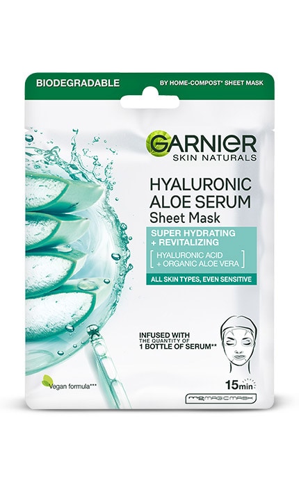 SKIN NATURAL-Гиалуроновая тканевая алоэ-маска Garnier Skin Naturals -3600542385626