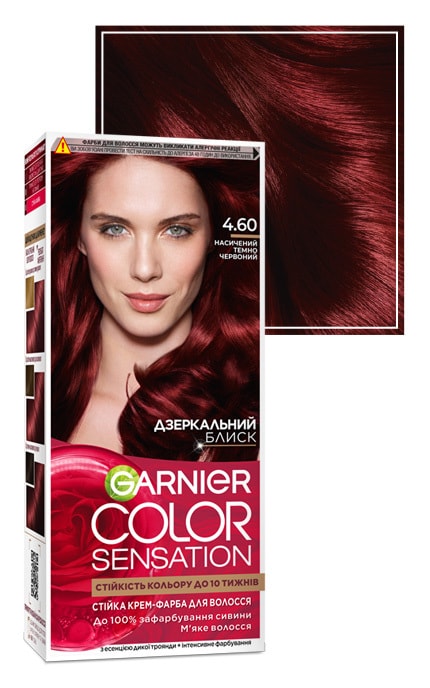 COLOR SENSATION-Крем-краска для волос устойчивая Garnier Color Sensation оттенок 4.60 интенсивный темно-красный 1 шт-3600541135826