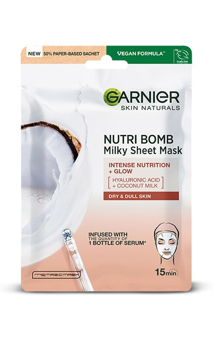 Тканевая маска Garnier Skin Naturals Питание-Бомба с кокосовым молоком ...