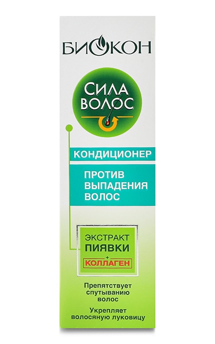 БІОКОН-Кондиціонер для волосся проти випадіння Біокон Сила волосся Екстракт п'явки+Колаген 150 мл-4820160032316