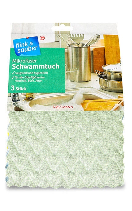 FLINK and SAUBER-Тряпки из микрофибры Flink&Sauber 3 шт-4305615392387