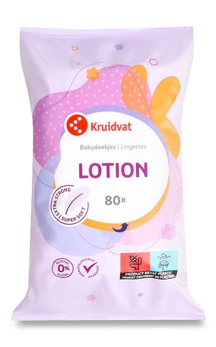 KRUIDVAT-Дитячі серветки вологі з лосьйоном Kruidvat 80 шт-8719179738127