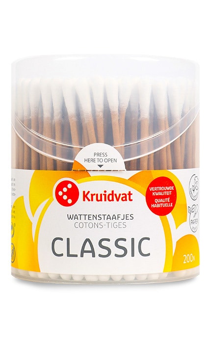 KRUIDVAT-Палички ватні Kruidvat Classic 200 шт-8719179603258