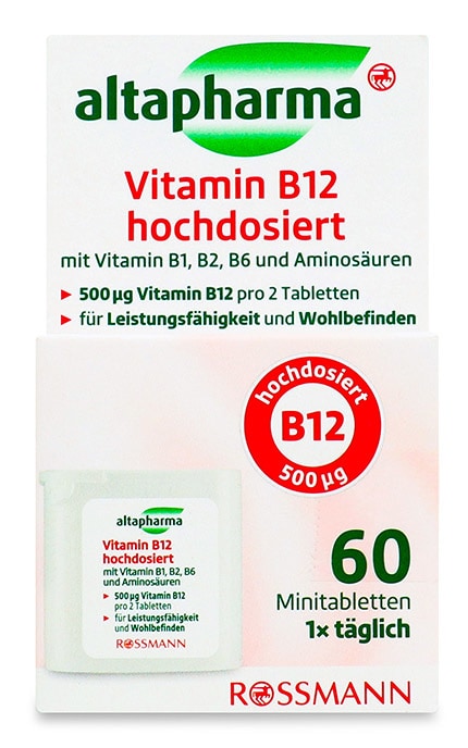 ALTAPHARMA-Добавка дієтична Altapharma Вітамін B12 60 шт-4305615749136