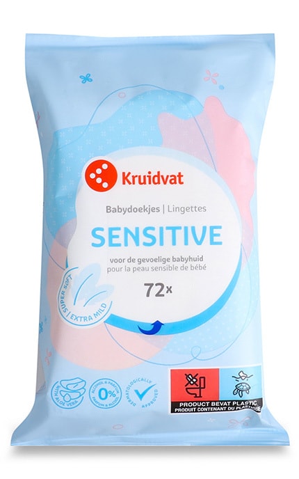 KRUIDVAT-Детские салфетки влажные Kruidvat Sensitive 72 шт-8719179738134
