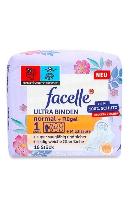 FACELLE-Прокладки гігієнічні Facelle Ultra Normal 16 шт-4305615924885