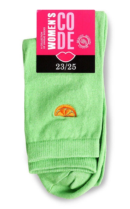 WOMEN'S CODE-Шкарпетки Women's Code Премиум №14В35/1в 23-25 зелений-4820203326846