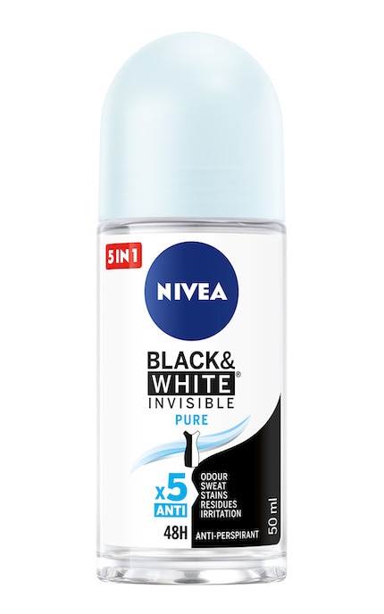 NIVEA-Антиперспирант Nivea Black&White Pure Invisible 50 мл-4006000032450
