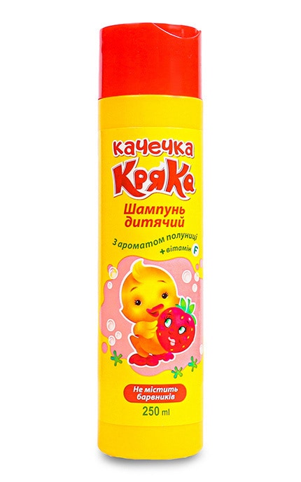 КРЯ КРЯ-Дитячий шампунь з ароматом полуниці Supermash Качечка Кряка 250 мл-4823001605625