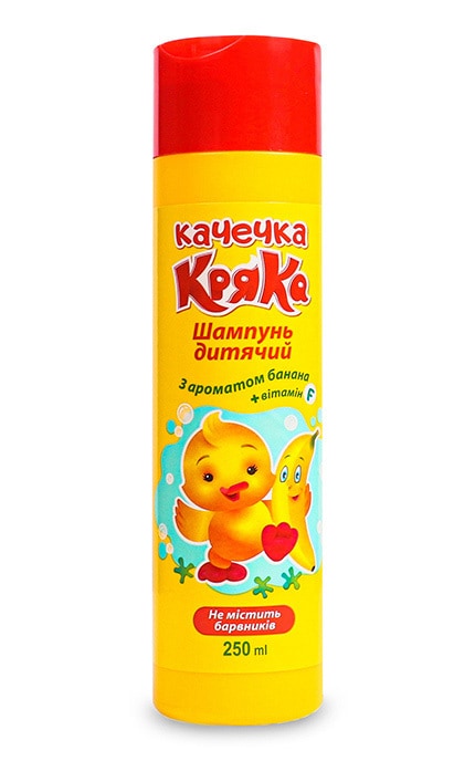 КРЯ КРЯ-Дитячий шампунь з ароматом банана Supermash Качечка Кряка 250 мл-4823001605441