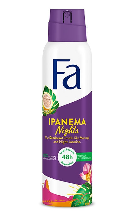 FA-Дезодорант-спрей Fa Ipanema Night з ароматом маракуйї та ароматом нічного жасмину 150 мл-9000101229639
