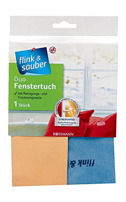 FLINK and SAUBER-Салфетка для окон из микрофибры Flink&Sauber 1 шт-4305615392295