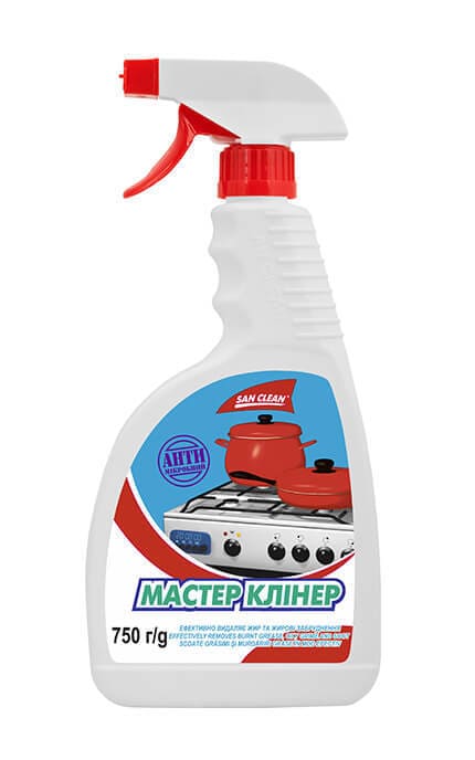 МАСТЕР КЛІНЕР-Средство для удаления жира из плит San Clean Мастер Клинер 750 мл-4820003542286