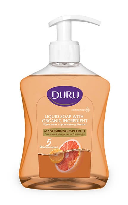 DURU-Рідке мило Duru Cоковитий Мандарин та Грейпфрут 300 мл-8690506535148