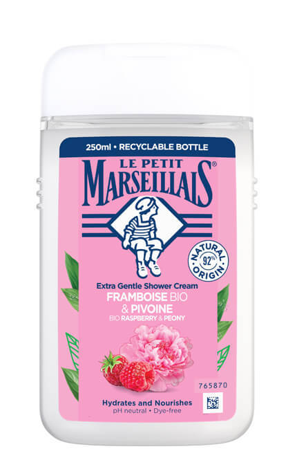 MARSEILLAIS-Гель для душу Le Petit Marseillais Біо Малина та Півонія 250 мл-3574661711270