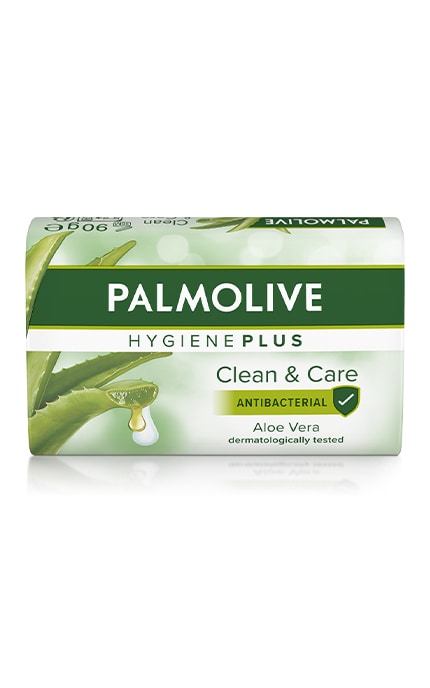 PALMOLIVE-Туалетне мило Palmolive Hygiene Plus Clean & Care Алое вера 90 г-8718951392458