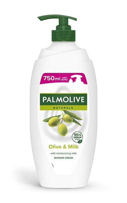 PALMOLIVE-Гель для душу Palmolive Naturals Olive & Milk Shower Cream Оливка та молочко 750 мл -8714789526478