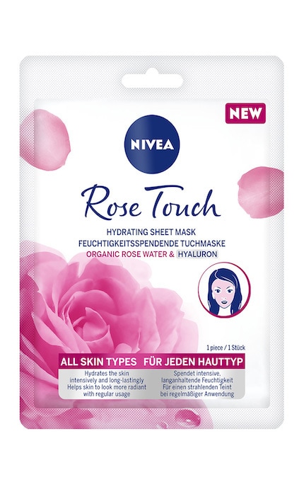 Маска для лица увлажняющая тканевая Nivea Rose Touch 1 шт