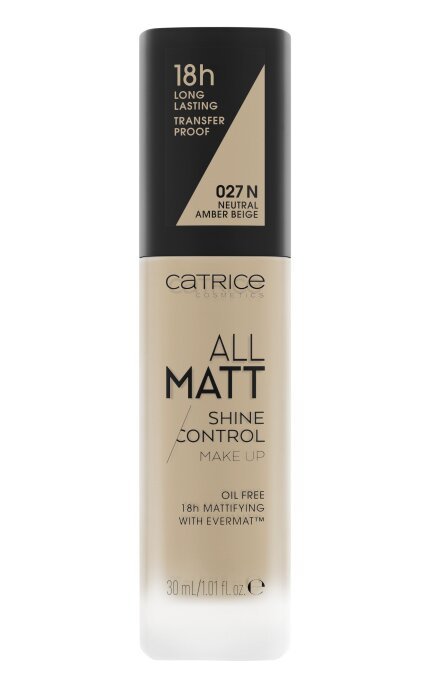 CATRICE-Тональный крем Catrice All Matt Shine Control Make Up 027N Neutral Amber Beige 30 мл-4059729331922