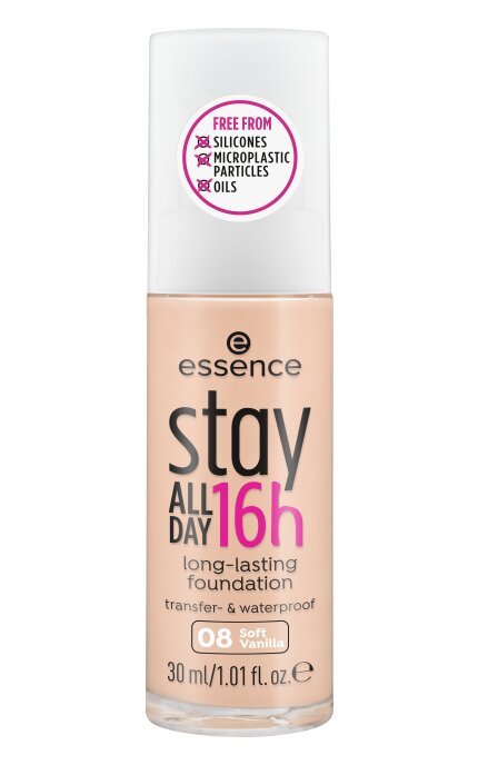 Тональная основа водостойкая Essence Stay All Day 16h Long-lasting 08 Soft Vanilla 30 мл