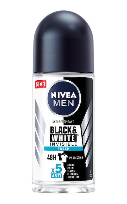 NIVEA-Антиперспирант Nivea Men Черное и белое Невидимый Fresh 50 мл-4006000032818